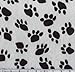 Wavy Fur Dog Paws White/Black