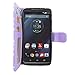 Motorola Droid Turbo / XT1254 Case - Cellularvilla Pu Leather Wallet Card Flip Open Pocket Case Cover Pouch For Motorola Droid Turbo / XT1254 (Purple Glitter)