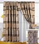 Venice Beige Curtain Set Beige w/ Valance/Sheer/Tassels