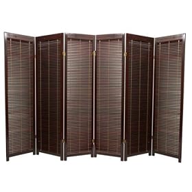 Office Cubicle Partition - 6ft. Shutter Folding Floor Screen Room Divider - 3, 4, 5, or 6 Panels - 5 Colors
