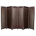 Office Furniture - 6ft. Shutter Folding Privacy Screen Room Divider w/ Blinds - 6 Panel Cherry Rosewood