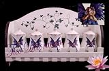 5PC WOOD SPICE RACK WITH SPICE RACK AMY BROWN FAIRY