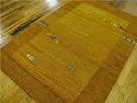 4x6 Orange Hand Knotted Wool Gabbeh Rug