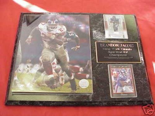 Giants Brandon Jacobs 2 Card Collector Plaque