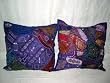 2 Ao Blue Embroidery Mirror Works Indian Decorative Cotton Pillow Cushion Case India 16x16 Free Shipping