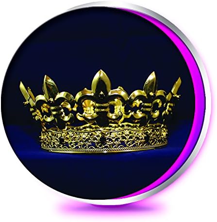 The Gold Small Black Royal Highness - Rhinestone King Tiara - Pageant, Wedding, Prom, Homecoming, or Bridesmaid Crown