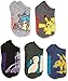 Pokemon Big Boys 5Pk No Show Socks, Assorted Dark, 6-8.5