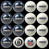San Diego Chargers Home and Away Complete Billiard Ball Set
