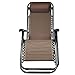 PARTYSAVING Infinity Zero Gravity Outdoor Lounge Patio Folding Reclining Chair Brown Set of 2 APL1014