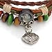 Valentine’s Day, Mothers Day, Christmas, Birthday Lucky Handmade Wrap Leather Fashion Charm Bracelet Gift