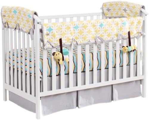 Babee Talk Organic 5 Piece Crib Bedding Set 12" Yellow