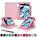 Kindle Fire HD 7 2014 Case, roocase Dual View 2014 Fire HD 7 Folio Case with Sleep / Wake Smart Cover with Multi-Viewing Stand for Amazon Kindle Fire HD 7 Tablet (4th Generation - 2014 Model), Pink