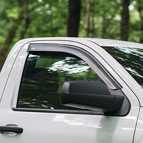 Beast Carbon - Real Carbon Fiber Window Guards, '99-'16 Ford F-250/350/450/550, 2-DR 2pcs | Wind &amp; Rain Visor, Deflector
