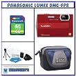 Panasonic Lumix DMC-FP8 (Red) 12.1-megapixel Digital Camera with 4.6X Optical Zoom and HD Video Recording + Starter Pack # 1