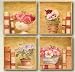 4PC Frameless Art Poster/Prints -"Summer" Wall Deco