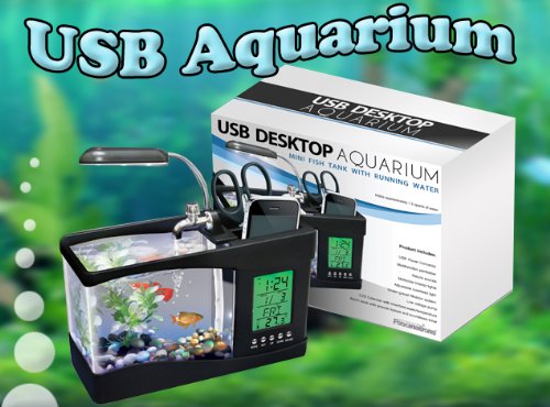 USB Desktop Aquarium – Mini Fish Tank with Running Water