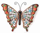 Schmetterling zum Hängen Wandbild Hänger Bild Metall B 52 cm