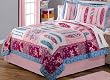 Surf Chick Full / Queen Size Quilt with 2 Shams