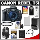 Canon EOS Rebel T5i Digital SLR Camera & EF-S 18-135mm IS STM Lens with 32GB Card + Battery & Charger + Backpack + Filter + HDMI Cable + Accessory Kit