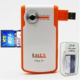 ProDV Cam Aqua-501-Orange Camcorder, FREE 1GB SVP High Speed SD Memory Card = 30 minutes video (AA Rechargeable Set Included)