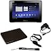 Smoke - Smooth Durable Protective TPU Silicone Gel Skin Cover Case with Full Diamond Texture Design for BlackBerry PlayBook 4G Tablet * Includes a Rapid Travel Car Charger and Home Wall Charger.