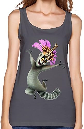 SHUNAN Women's King Julien Madagascar Top Size L DeepHeather