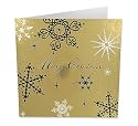 Paperchase Pack Of 8 Christmas Cards. Merry Christmas Snowflakes Design