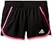 adidas Big Girls' Knit Short 3 Inseam, Black/Shock Pink, Large/14
