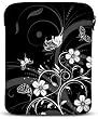 8 - 10 inch Black and White Butterflies Floral Netbook Laptop Sleeve Slip Case Pouch Bag for Apple iPad / most of Acer ASUS Dell HP Sony Toshiba