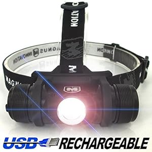 Atlas® 100% Lifetime Guarantee - 570 Lumen USB Rechargeable Headlamp Flashlight - Two FREE Rechargeable Batteries, Fire Starter Kit, Carrying Bag - Made for Camping, Running, Hunting, Fishing, Cycling, Hiking, Reading - Micro USB Charging Cable Included - Limited Time Offer - Try RISK-FREE!