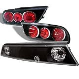 89-94 Nissan 240SX Euro Taillights 3 Pieces - Black 