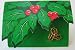 Christmas Xmas Hollyleaf Button Badge Pin