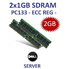 Dual Channel Kit: 2 x 1024 MB = 2GB 168 pin SDRAM-133 ECC Registered DIMM (133Mhz, Sync, PC133R, CL3) - 100% kompatibel zu DELL Part# 311-0855, 311-1363, KTD-PE1550/1024A, 311-1837 - passend f�r DELL Poweredge 1400 + 1500 + 1550 + 1650 + 2400 + 2450 + 2500 +2500C + 2550 + 4400 + 7150 + SC500 + SC1400 + SC1500 + SC2500 + 1655MC + PowerApp 200 + 220 + 733 + 866 + PowerVault 715N + 735N + 750N + 755N + Precision Workstation 730
