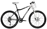 Lombardo Mens Alverstone 700  Mountain Bicycle (Black/White, 26X 18-Inch)