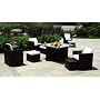Rattan Cube Garden / conservatory furniture Designer Set Luxury All weather