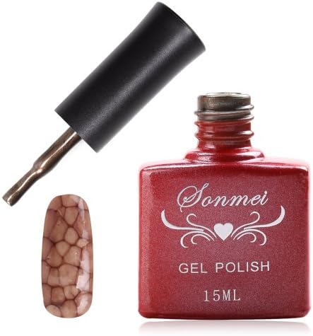 Janmei 1X 15Ml Soak Off Snake Skin Nail Art Tips Polish Led Uv Gel Lamp Diy Q4 Brown Coffee