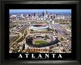 Atlanta Braves - Turner Field Aerial - Lg - Framed Poster Print