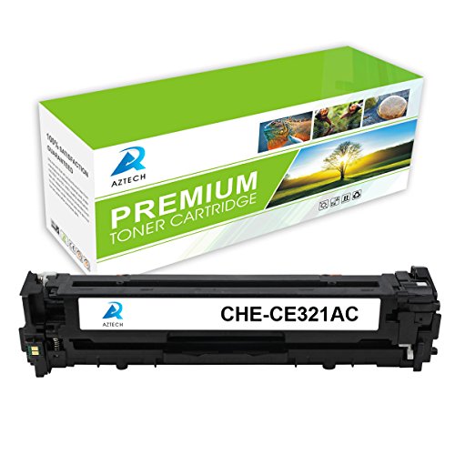 AZTECH Standard Yield HP CE321A 128A Cyan Toner Cartridge Used For HP LaserJet Pro CP1525N CP1525NW, CM1415FN CM1415FNW, 1 Pack