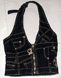 Baby Phat - BABY PHAT Sparkle Womens Blue Jeans Halter Top Denim