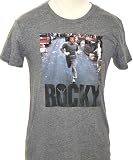 Rocky Balboa Movies Training Running Mens Gray Vintage Tshirt By Local Celebrity