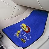 NCAA Kansas Jayhawks Royal Blue 2-Piece Carpet Car Mat Set