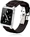 iWatchz STLBLKDYTP Timepiece Stainless Leather Watch Strap for iPod nano 6th Gen with Deploy (Black)