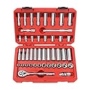 TEKTON 13101 3/8-Inch Drive Socket Set, Inch/Metric, 45-Piece