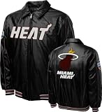 Miami Heat Faux Leather Full-Zip Varsity Jacket