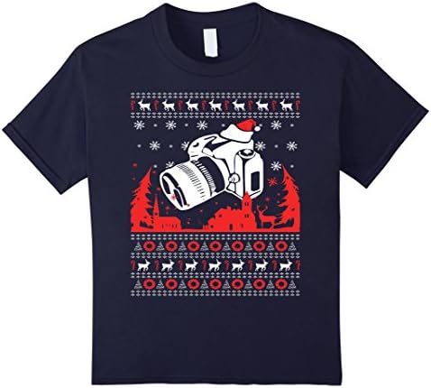 Kids Photographer Xmas Sweaters & Hoodies Tshirt 10 Navy