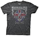 Grateful Dead Europe 1972 Concert Men's Charcoal Tee M