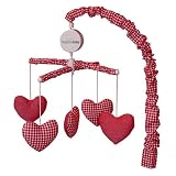 Tadpoles Heart Shaped Musical Crib Mobile - Red