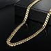 Sankuwen Fashion MEN Stainless Steel Gold Curb Link Chain Necklace