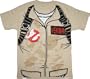 Ghostbusters Venkman Costume Glow in the Dark Khaki T-Shirt Tee