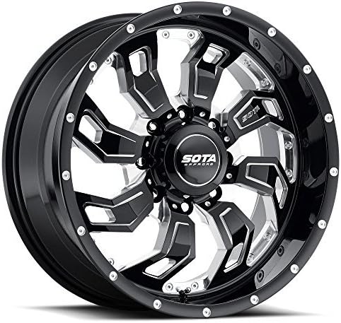 SOTA Offroad Wheel Rim S.C.A.R. 20x10 8x180 -19mm Death Metal (Black Milled)